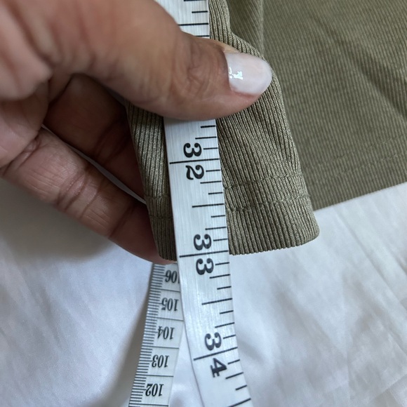 Meshki | ribbed flare trousers in sage - Picture 10 of 11